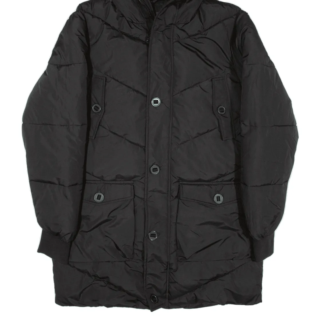 FERAUD Insulated Parka Jacket Black Mens M