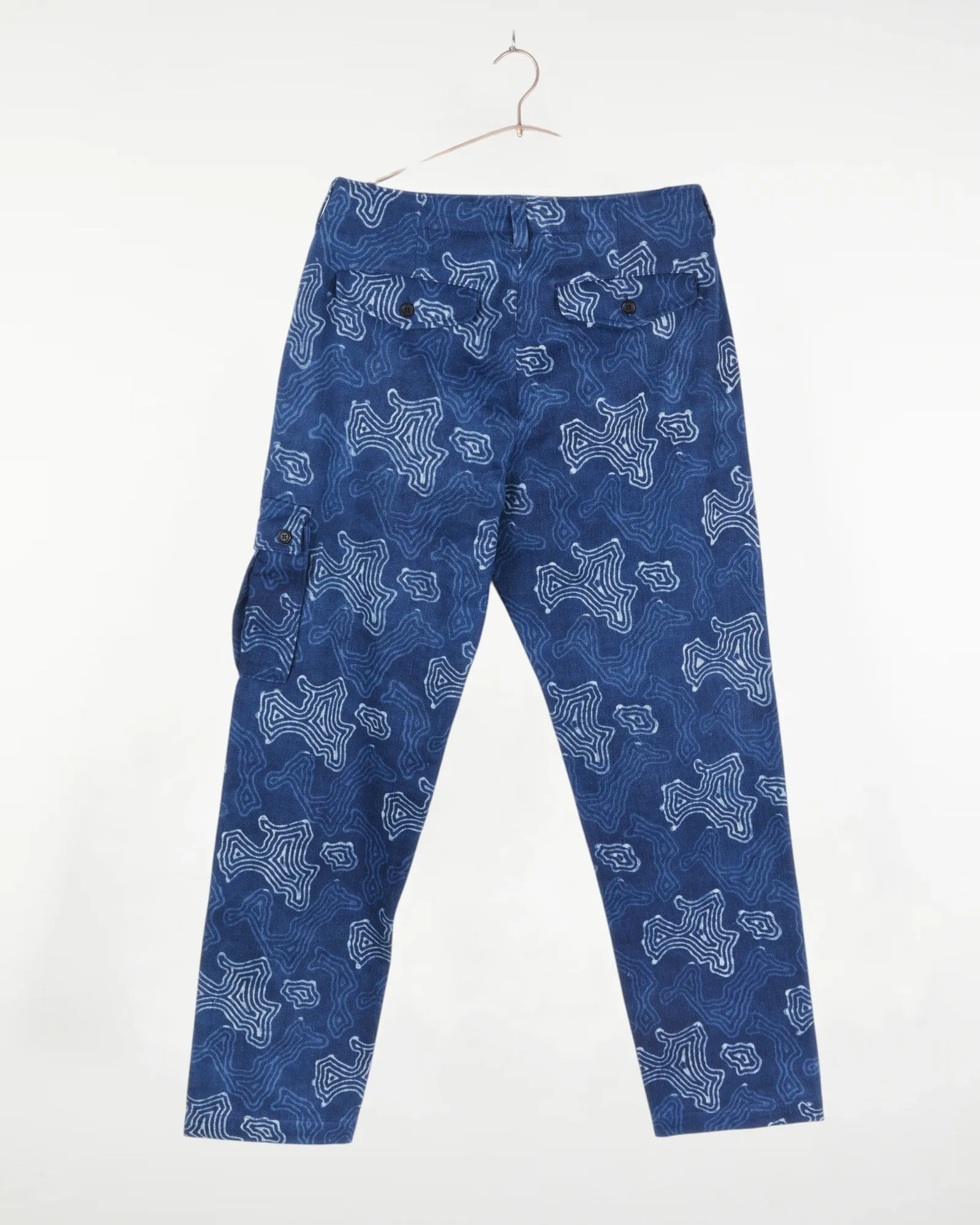 Malana Cargo Pant Twill Topography Indigo