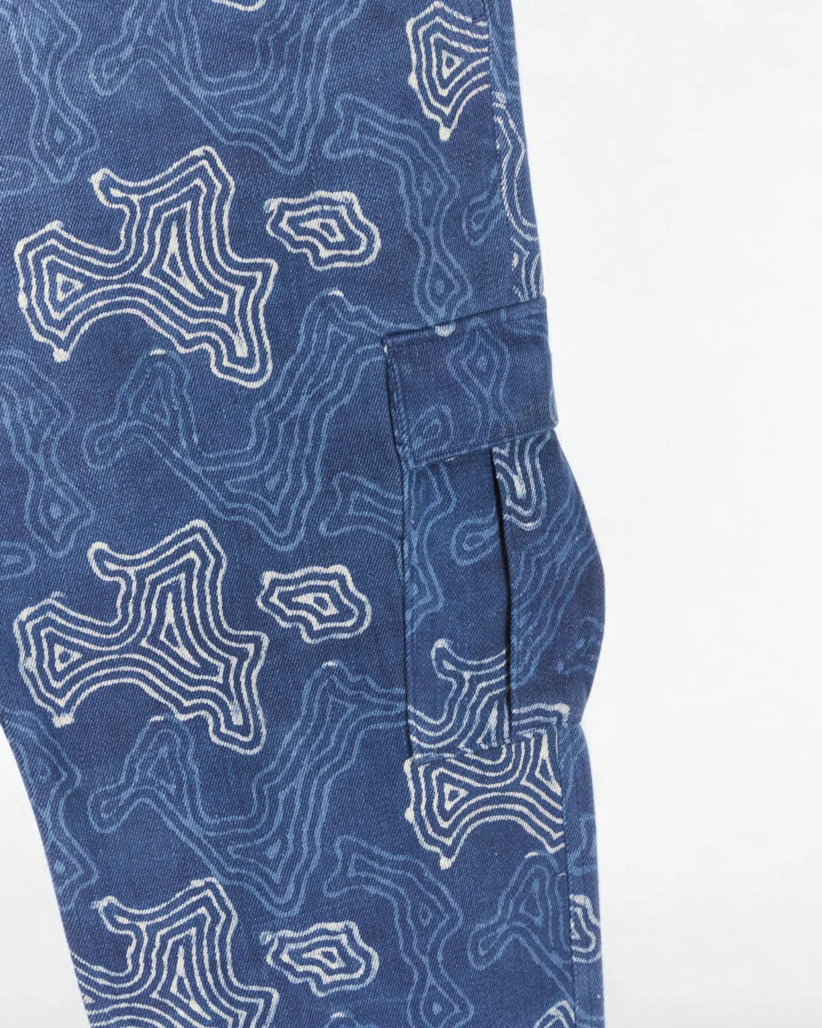Malana Cargo Pant Twill Topography Indigo